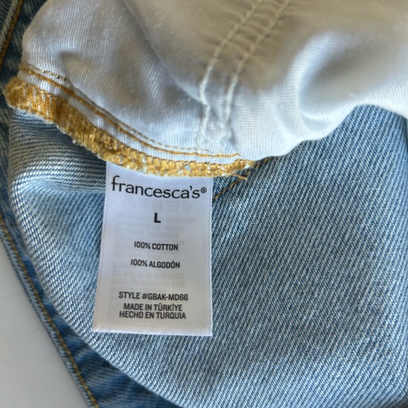 ⭐️ NEW Francesca's Harper Heritage Sylvia Denim Front Slit Midi Skirt - Picture 9 of 11